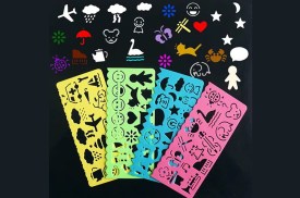 Pack 4 reglas flexibles stencil 